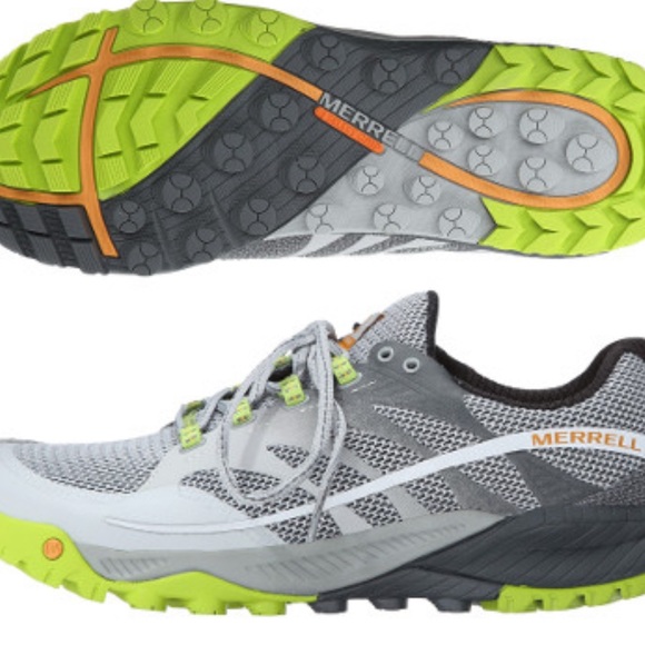 Merrell Men's Gray and Lime Green Athletic Shoes - Picture 1 of 16